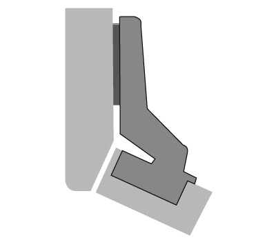 Петля Intermat 9936, угол корпуса W30, угол 95°, чашка TH42 ?35, вкладная навеска (B-10)