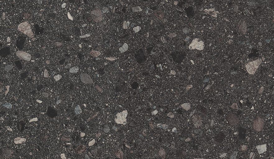 Бумажно-слоистый пластик БСП  Камень Вентура чёрный F117 ST76 0,8 мм 2800*1310 мм Egger