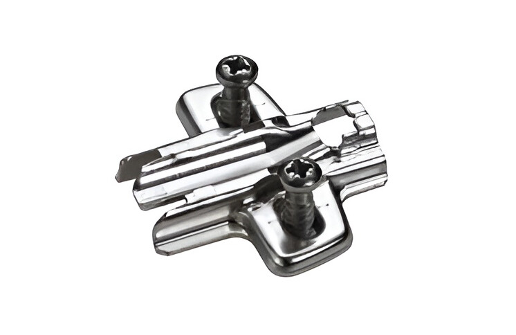907162600 Крестовая ответная планка HETTICH Sensys, D=1,5, с евровинтами, (37/32 мм), никель