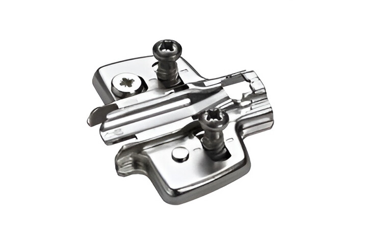 907166601 Крестовая ответная планка HETTICH Sensys, D=1,5, с евровинтами, с эксцентриком, под саморезы, (37/32 мм), никель