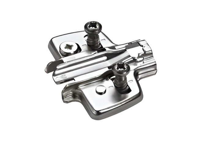 907166701 Крестовая ответная планка HETTICH Sensys, D=3, с евровинтами, с эксцентриком, под саморезы, (37/32 мм), никель