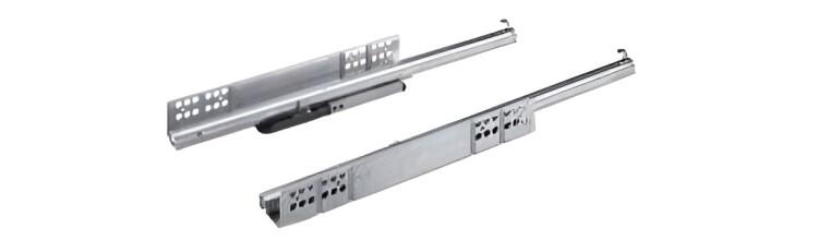 Направляющая HETTICH Quadro SFP L500 частичного выдвижения Push to open G25, ЕВ 20, правая, под замки, (V24)