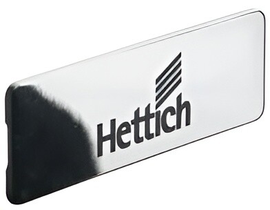 Заглушка для ящика InnoTech с логотипом Hettich, пластик, белая / под хром