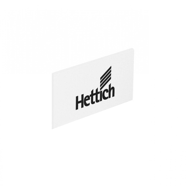 Заглушка на боковину ArciTech, с логотипом Hettich, цвет белый