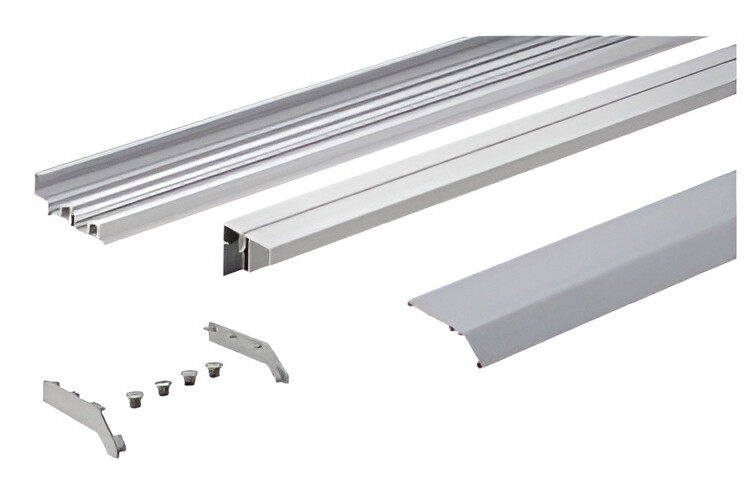 Комплект профилей HETTICH Top Line XL, тип 2, L=4000 мм, до 3-х дверей, перфорированный, , монтаж прикручиванием, алюминий, (V1)