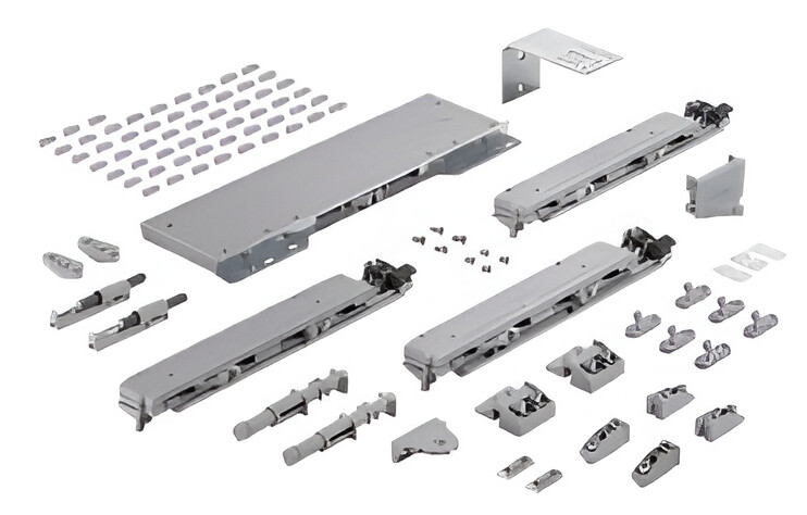 Комплект демпферов HETTICH* Silent Sistem Top Line XL на открывание и закрывание, для 3-х дверного шкафа, для ходового профиля тип 3, (V1)