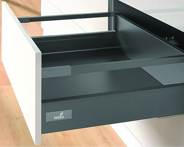 Комплект короба InnoTech Atira полного выдв. Silent System, 470*144, Релинги, Антрацит