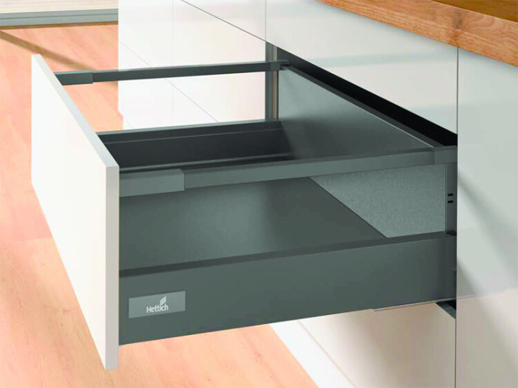 Комплект короба InnoTech Atira полного выдв. Silent System, 260*176, Релинги, Антрацит
