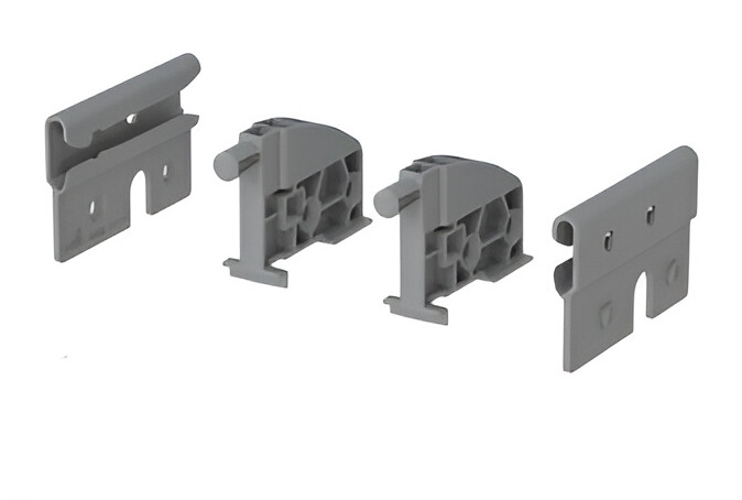 Комплект фиксатора выдвижной полки HETTICH, для направляющих Quadro, (V1), серый