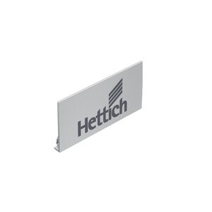 Заглушка на боковину AvanTech YOU, с логотипом Hettich, Серебристая