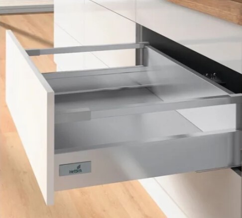 Комплект внутр. короба  InnoTech Atira полн. выдв. Silent System, 470*144, Релинги, Серый