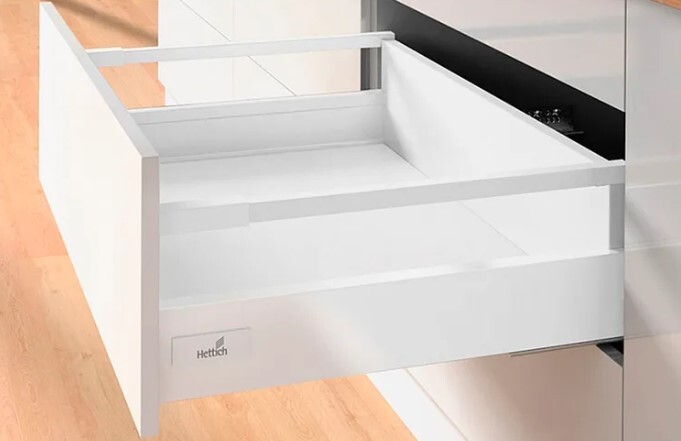 Комплект внутр. короба  InnoTech Atira полн. выдв. Silent System, 470*144, Релинги, Белый