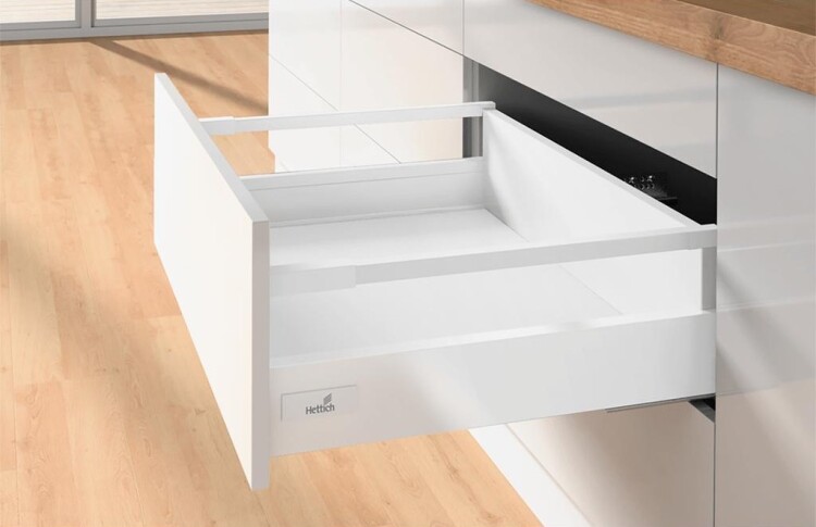 Комплект короба InnoTech Atira Quadro Push to open полн. выдв., H144, NL350, рейлинги, белый